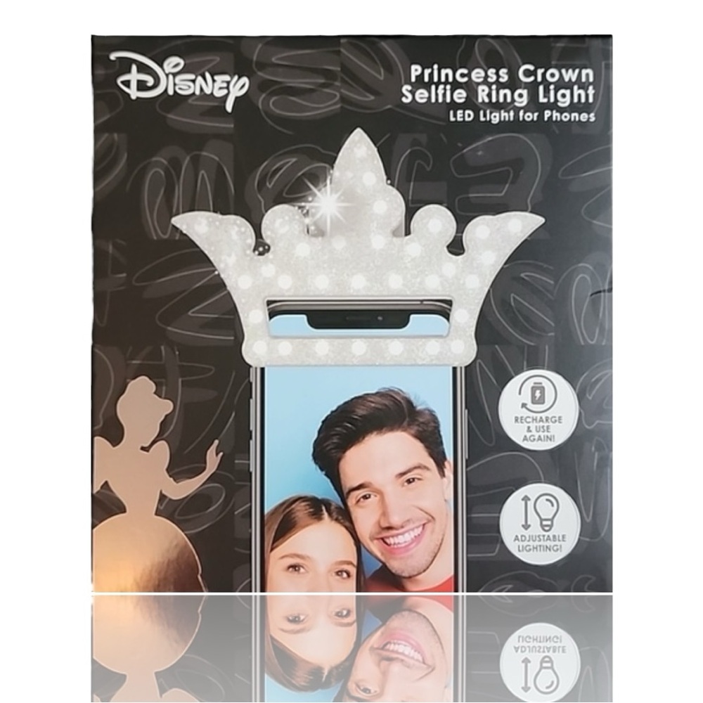 New Disney Princess Crown Selfie Ring
Light LED Light for Phones